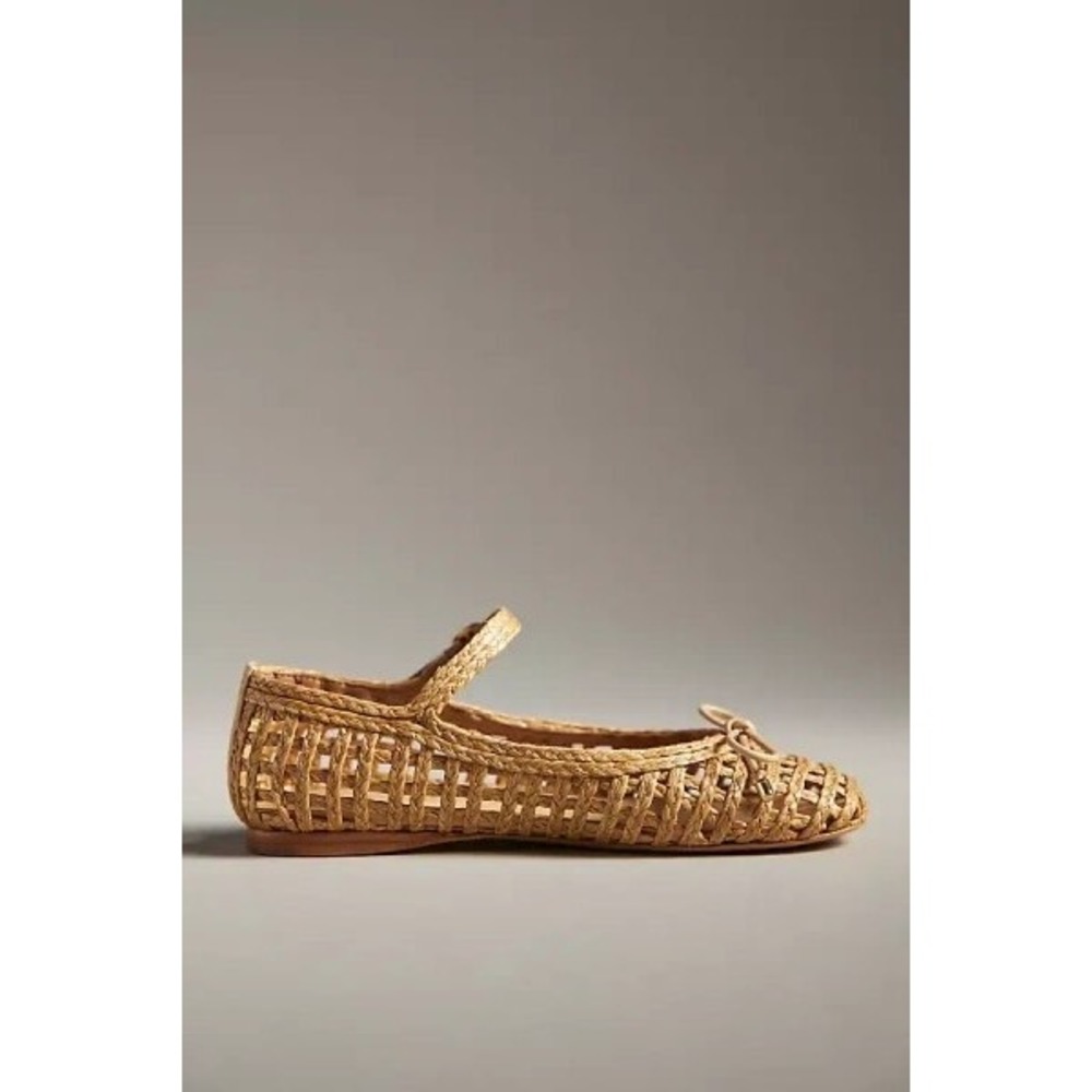 Vicenza Woven Ballet Flats in Beige Size‎ 9